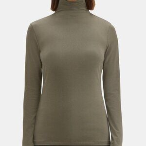 Theory Mockneck Turtle Neck Long Sleeve in Olive